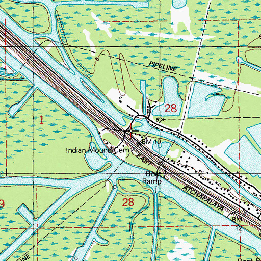 Topographic Map of Faith Tabernacle Church, LA