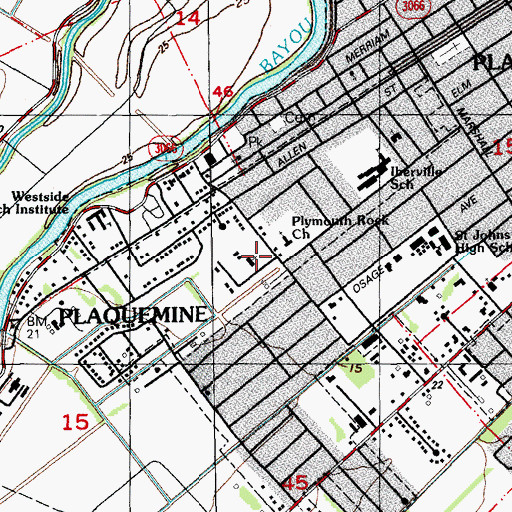 Topographic Map of Christian Assembly, LA