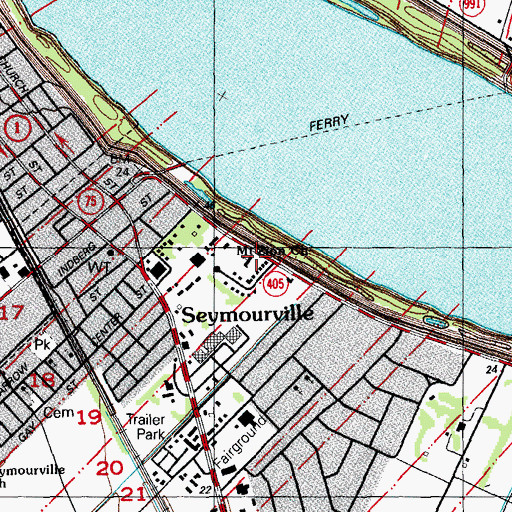 Topographic Map of Mount Zion Baptist Church, LA