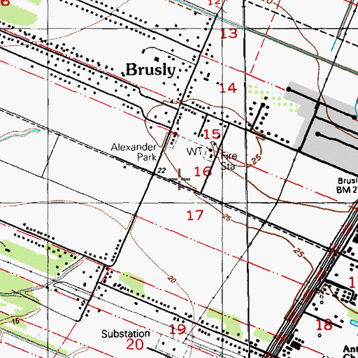 Topographic Map of Landen L Alexander Park, LA