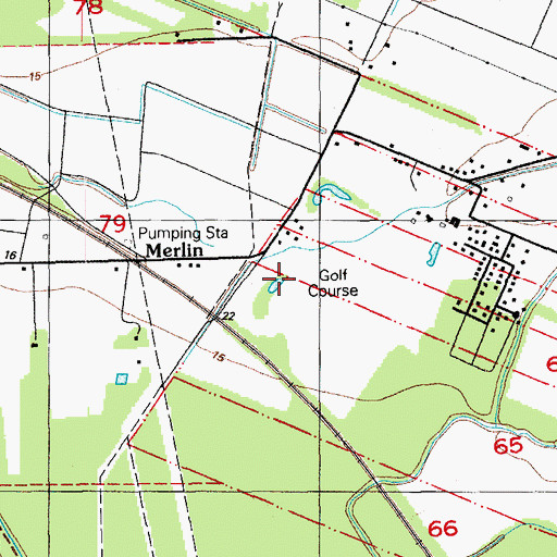 Topographic Map of West Side Golf Course, LA