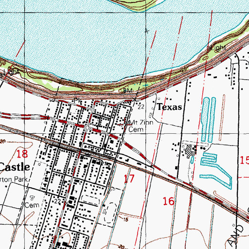 Topographic Map of Mount Zion Church, LA