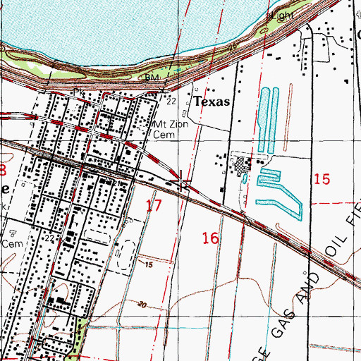 Topographic Map of Progressive Baptist Church, LA