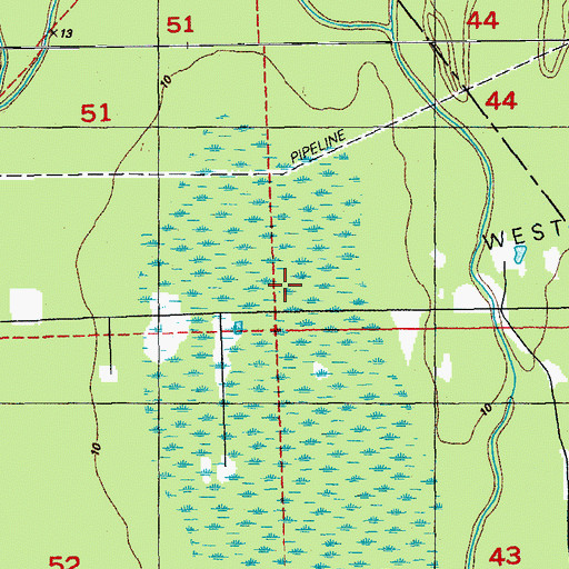 Topographic Map of West Addis Oil Field, LA