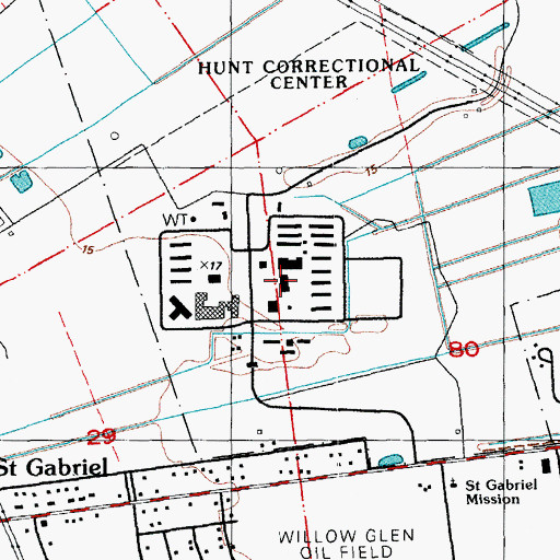 Topographic Map of Elayn Hunt Correctional Center, LA
