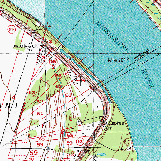 Topographic Map of Soloman Temple, LA