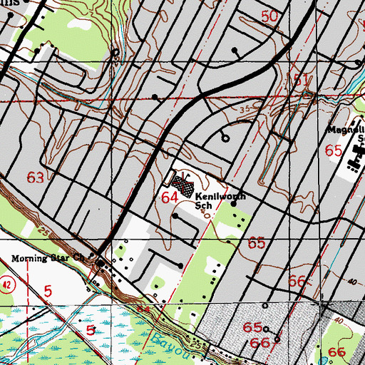 Topographic Map of Kenilworth Science and Technology Center, LA