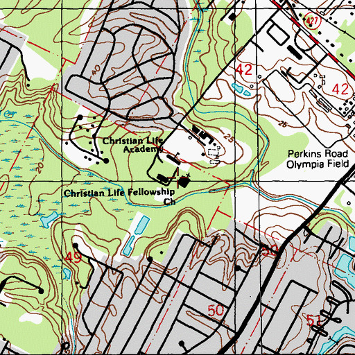 Topographic Map of CHRISTIAN LIFE ACADEMY, LA