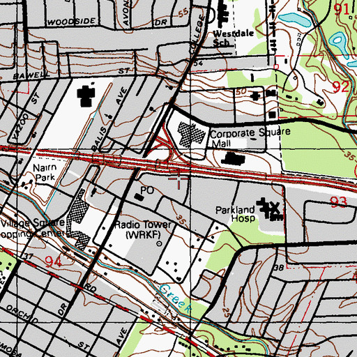 Topographic Map of Naivn Park, LA