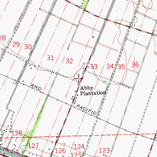 Topographic Map of Abby Plantation, LA