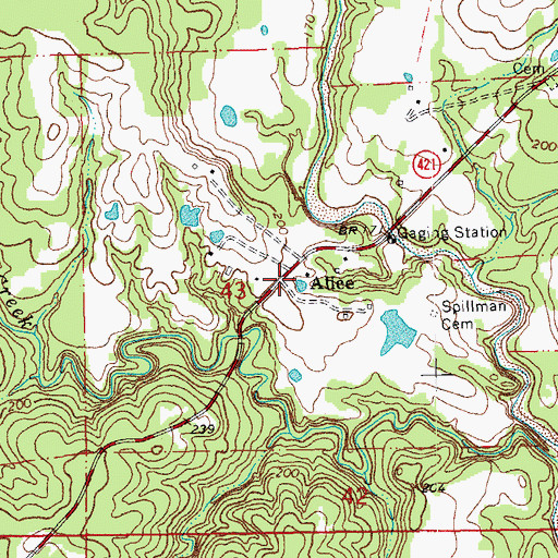 Topographic Map of Alice, LA