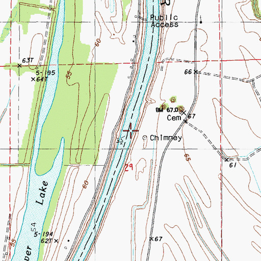 Topographic Map of Alphenia Landing, LA