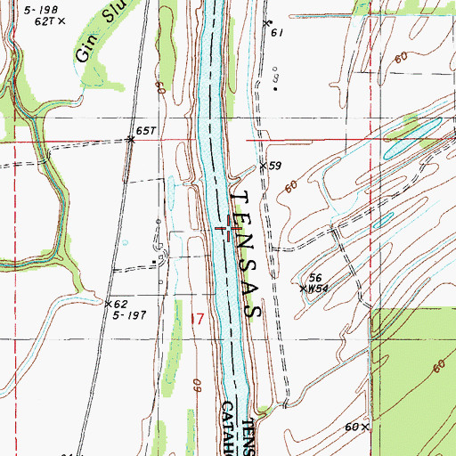 Topographic Map of Anchor Landing, LA