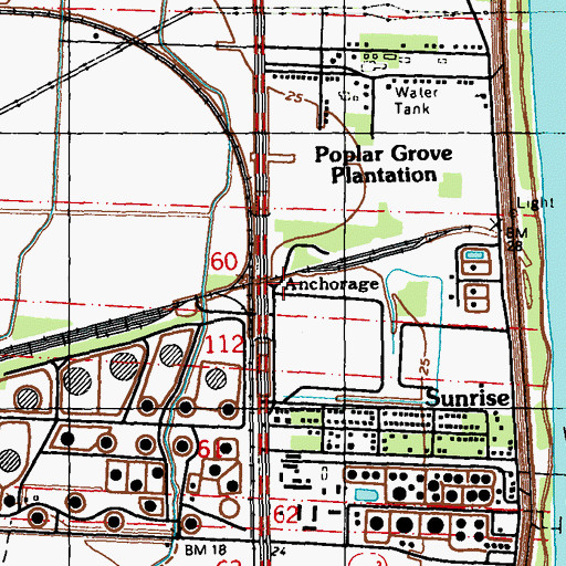 Topographic Map of Anchorage, LA