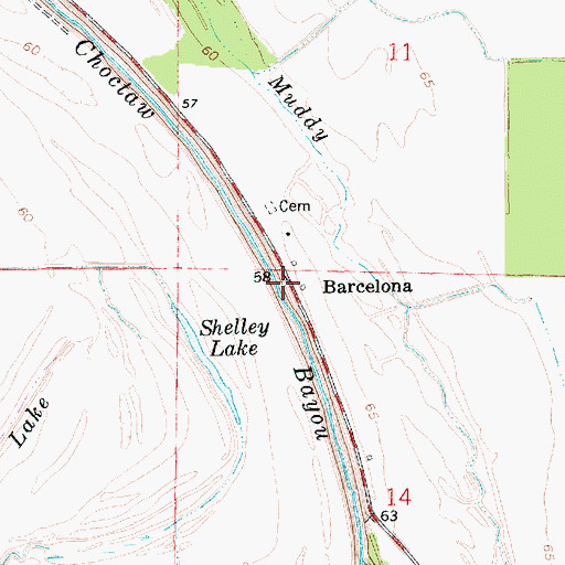 Topographic Map of Barcelona, LA