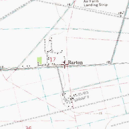 Topographic Map of Barton, LA