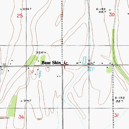 Topographic Map of Bear Skin, LA