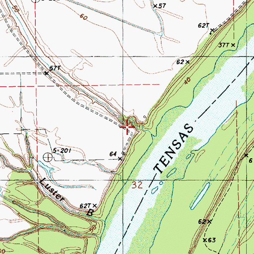 Topographic Map of Big A Plenty Landing, LA