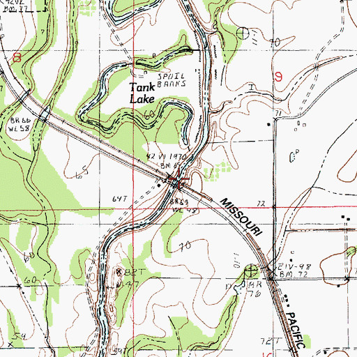 Topographic Map of Big Creek, LA