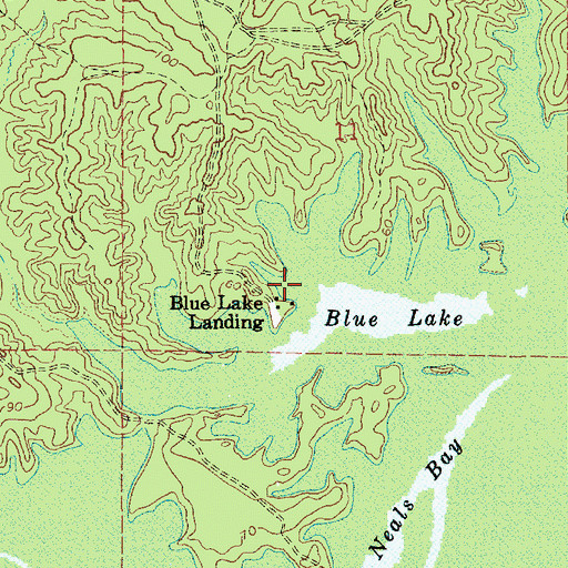 Topographic Map of Blue Lake Landing, LA