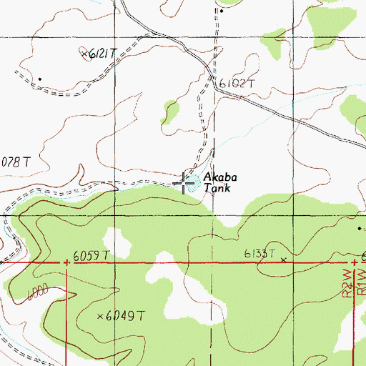 Topographic Map of Akaba Tank, AZ
