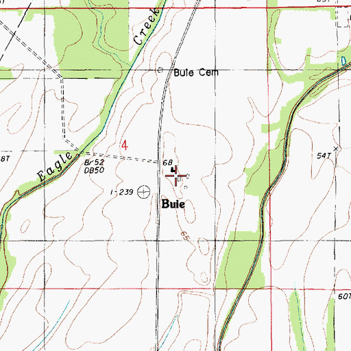 Topographic Map of Buie, LA