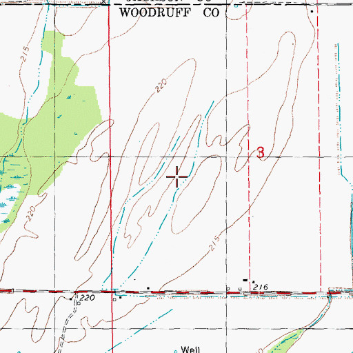Topographic Map of Sailor Harris Ridge, AR