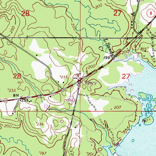 Topographic Map of Caney, LA