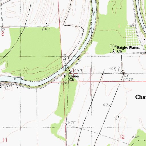 Topographic Map of Charlieville, LA