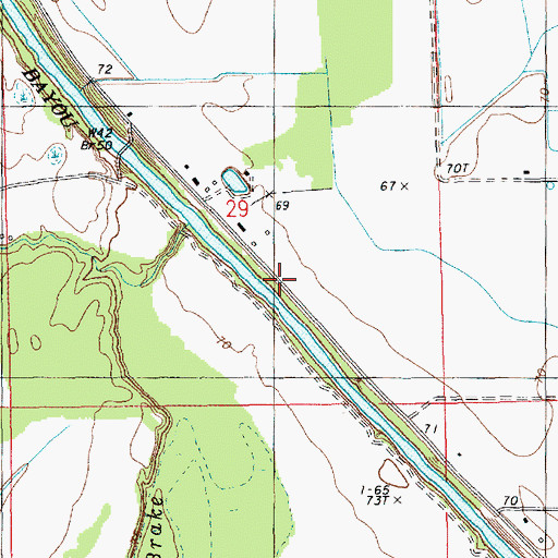 Topographic Map of Chelly Landing, LA
