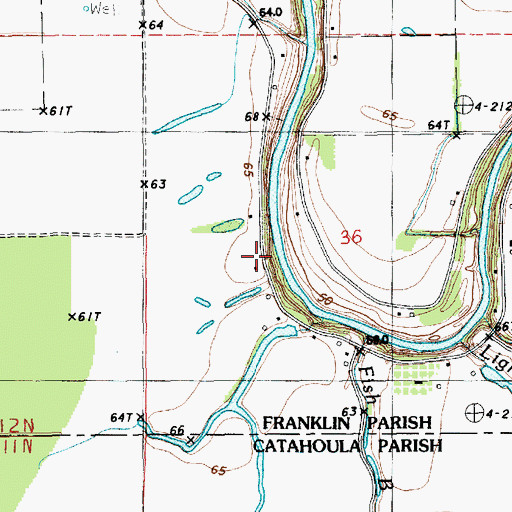 Topographic Map of Craig Landing, LA