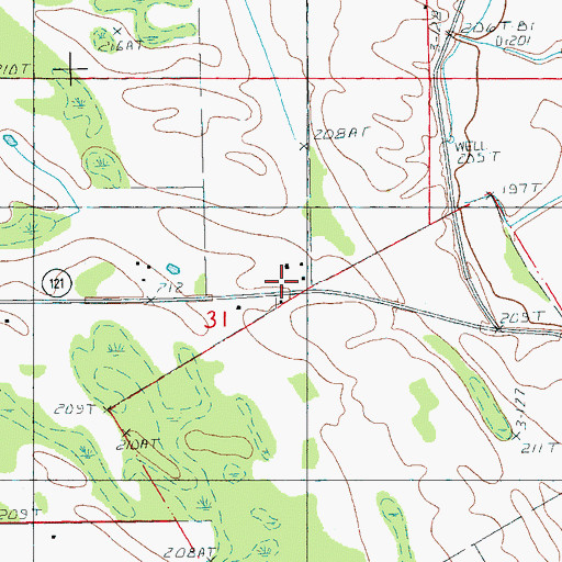 Topographic Map of Saint Austin School, AR