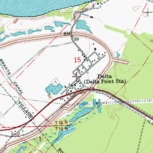 Topographic Map of Delta, LA