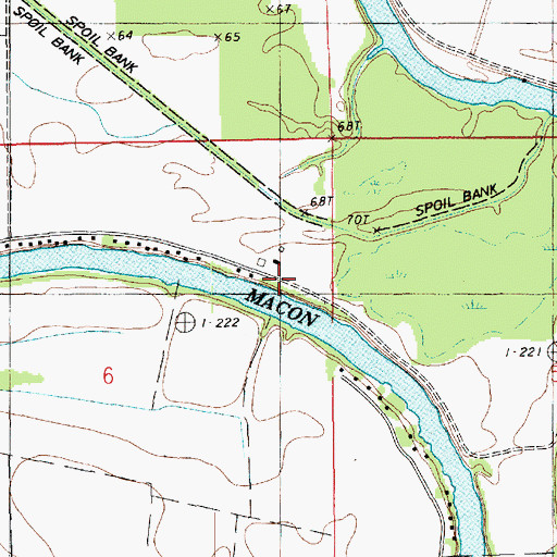 Topographic Map of Dixie Landing, LA