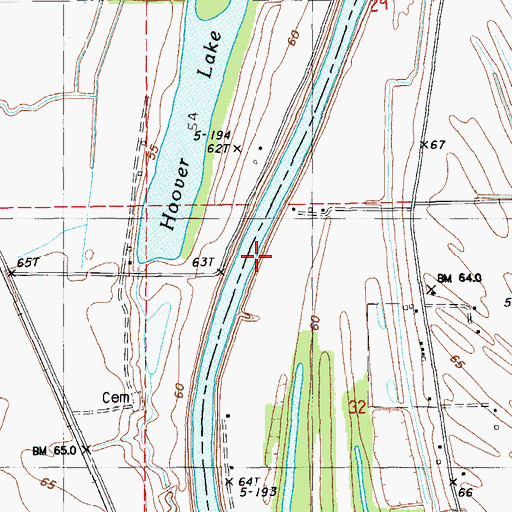 Topographic Map of Eltringham Landing, LA