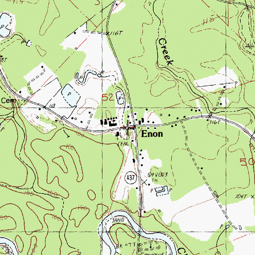 Topographic Map of Enon, LA