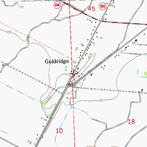 Topographic Map of Goldridge, LA