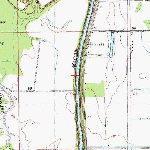 Topographic Map of Harris Landing, LA