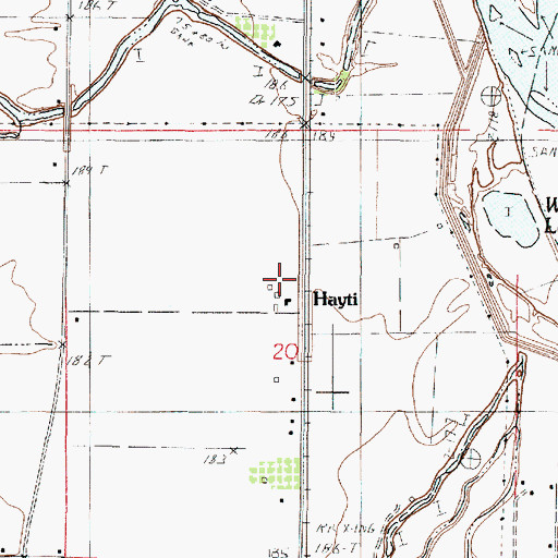 Topographic Map of Hayti, LA