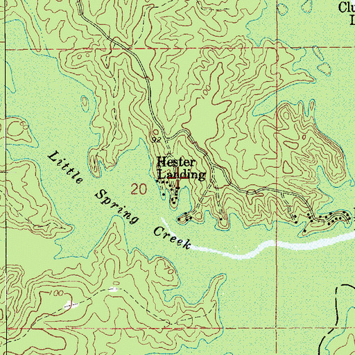 Topographic Map of Hester Landing, LA