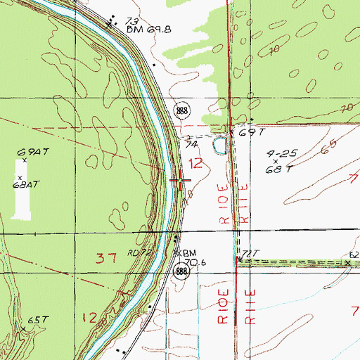 Topographic Map of Hopewell Landing, LA