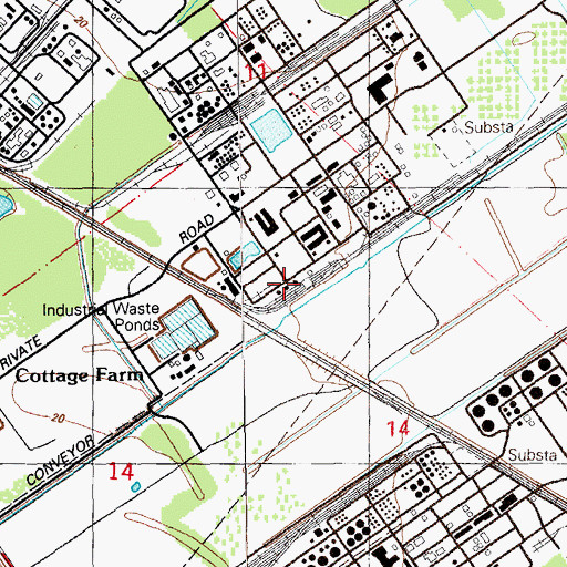 Topographic Map of Humphries (historical), LA