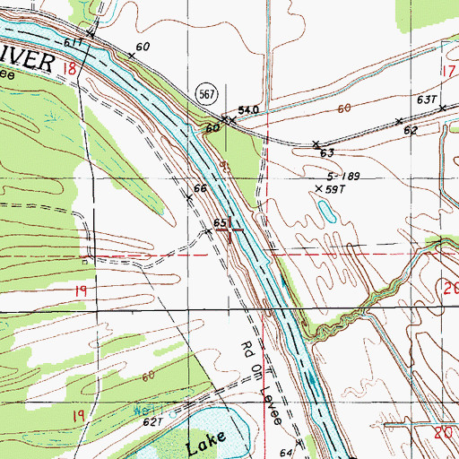 Topographic Map of Hunter Landing, LA