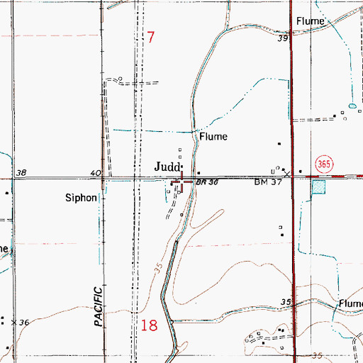 Topographic Map of Judd, LA