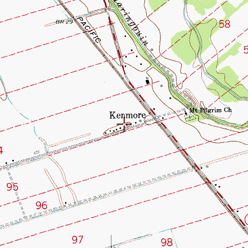 Topographic Map of Kenmore, LA
