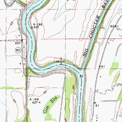 Topographic Map of Kirks Landing, LA