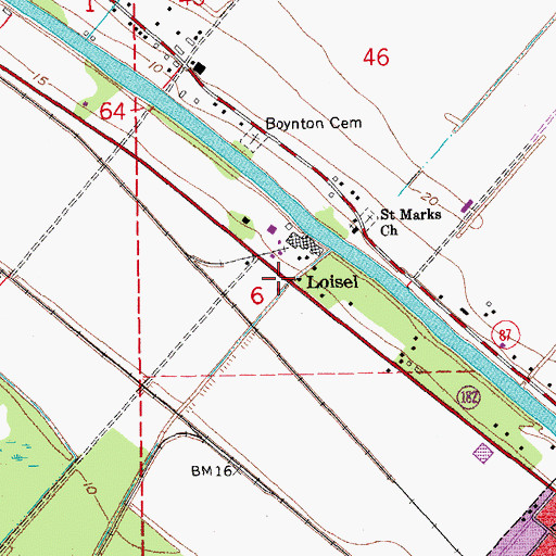 Topographic Map of Loisel, LA