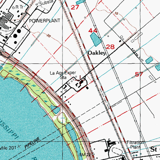 Topographic Map of Louisiana Prison Farm (historical), LA