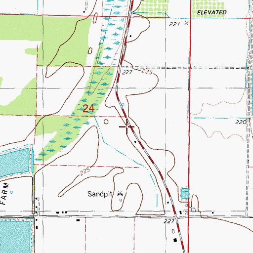 Topographic Map of Saint James Church, AR