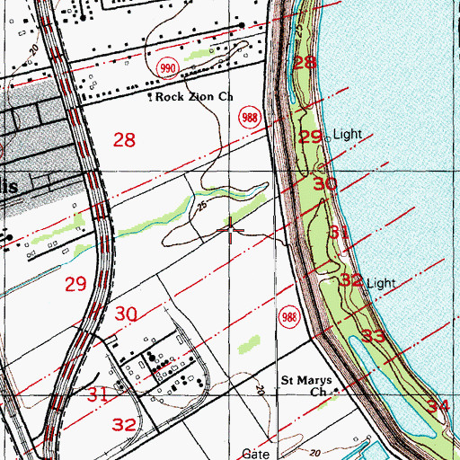 Topographic Map of Mark (historical), LA
